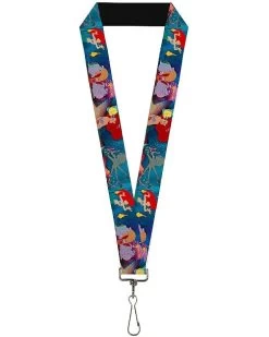 Buckle-Down Lanyard - The Little Mermaid Under The Sea Scenes2-Octopus/Snails