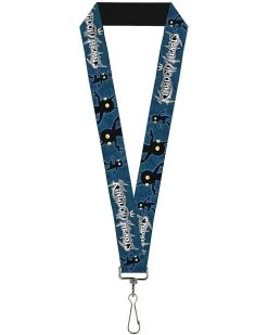 Buckle-Down Lanyard-1.0-Kingdom Hearts Shadow Poses2 Navy Blue/Black