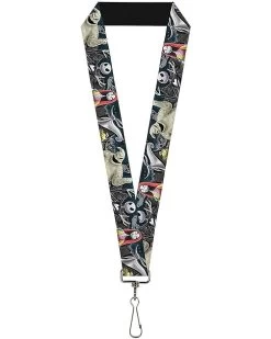 Buckle-Down Unisex-Adult's Lanyard-1.0-Nightmare Before Christmas 4-Character Group, Multicolor, One-Size