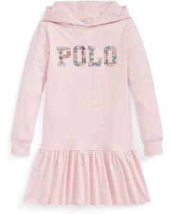 Polo Ralph Lauren Kids Logo Cotton Jersey Hooded Dress (Big Kids)