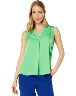 Vince Camuto Sleeveless V-Neck Rumple Blouse