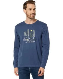 Life Is Good Hiking Through The Woods Long Sleeve Crusher-Lite™ Tee