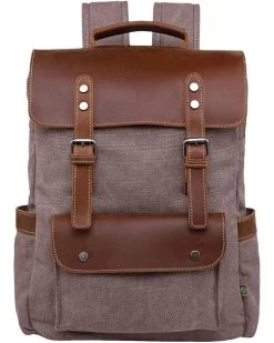 TSD Brand Valley Hill Canvas Backpack