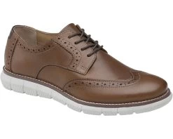 Johnston & Murphy Kids Holden Wing Tip (Little Kid/Big Kid)