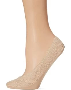 HUE Womens Lace Classic Perfect Edge Liner Sock