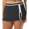 BEACH HOUSE Piping Solid Excel Swim Skort With Side Zipper Detail