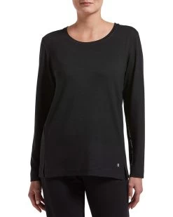 HUE Solid Long Sleeve Lounge Tee