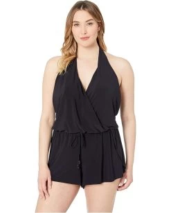 Magicsuit Plus Size Solid Bianca Romper One-Piece