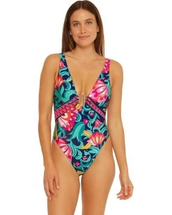 Trina Turk India Plunge One-Piece