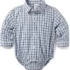 Janie And Jack Plaid Button-Down Bodysuit (Infant)