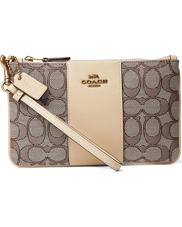COACH Box Program Signature Jacquard Small Wristlet 1 COACH Box Program Signature Jacquard Small Wristlet