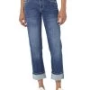 Liverpool Petite Marley Girlfriend Eco Jeans W/ Cuffed 25" Rolled/28" In Bartlett