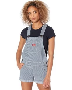 Dickies Juniors Roll Hem Hickory Stripe Shortall Straight Fit