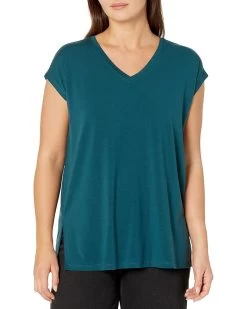 Eileen Fisher Petite V-Neck Long Boxy Top