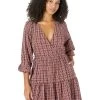 Madewell Seersucker Wrap Mini Dress