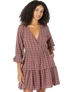 Madewell Seersucker Wrap Mini Dress