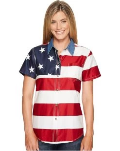Roper S/S Stars And Stripes Pieced Flag