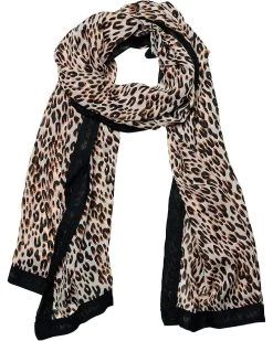 San Diego Hat Company Animal Print Border Scarf
